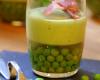 Panna cotta aux petits pois et à la menthe