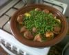 Tajine kefta et petits pois