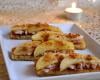 Toasts de pain perdu au foie gras, pomme et spéculoos