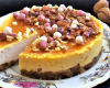 Cheese cake au chèvre frais, noisettes et chiffonnade de jambon cru