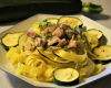 Tagliatelle au thon fumé et aux courgettes