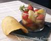 Soupe fraises rhubarbe et tuiles au thym