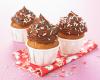 Cupcake vanille et son topping au chocolat