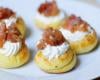 Petits choux farcis au fromage et saumon fumé