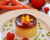 Flan au fromage et  petits légumes