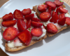 Tartine gourmande aux fraises