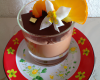 Verrine à la mousse de pomme et fleur d'oranger sur craquant chocolat !