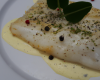 Turbot de Bretagne à blanc, rehaussé de poivre