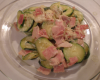 Courgettes à la crème fraiche et au jambon