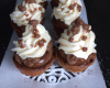 Cup cakes choco coco sous sa chantilly de nutella