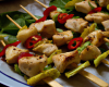 Mini-brochettes Tables du monde : poulet à la thaïlandaise