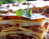 Lasagnes légères au chèvre et au bacon