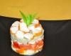 Mille-feuilles surimi, artichaut, Saint-Jacques