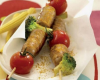 Brochettes de chipolata aux légumes