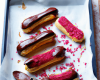 Eclairs au chocolat et son glaçage choco-framboise