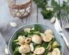 Salade de petits champignons Lou crus aux amandes et aux herbes