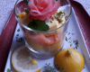 Verrine au saumon et sorbet citron