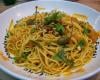 Spaghettis façon sicilienne au thon, câpres, piment et pissalat