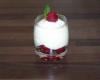 Verrine de mousse au chocolat blanc et framboises