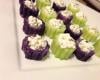 Cottage cheese en vert et violet