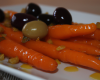 Carottes au miel et olives