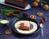 Bûche glacée et crème anglaise