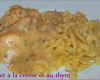 Poulet à la crème et au thym