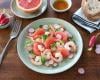 Salade de pomelo, crevettes et radis