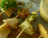 Brochette de lotte et fondue de fenouil