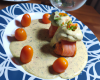 Dos de saumon atlantique en robe de choux et son sabayon de tomates confites moutardé