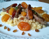 Tapas de cous de canard et abricots à la plancha