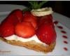 Fine croûte aux fraises et crème légère au chocolat blanc