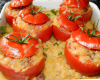 Gratin de riz façon tomates farcies