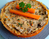 Tourte au poulet mariné aux épices et aux carottes