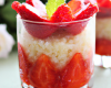 Verrines de riz aux fraises