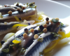 Anchois frais au vinaigre et à l'ail