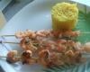 Brochettes de crevettes gourmandes