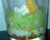 Verrine avocat-surimi au fromage cottage cheese