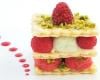 Mille-feuilles glacé à la framboise & pistache