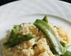 Risotto printanier : asperges et pois gourmands