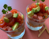 Verrines saumon avocat, tomates