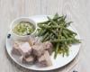 Bouchées de tête de veau et salade de haricots