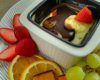 Fondu chocolat/fruits facon gratin