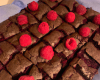 Brownies à la patate douce et framboises