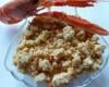 Crumble de fruits de mer, sabayon de champagne