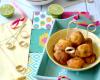 Beignets de fruit à pain à la morue, au citron vert & aux herbes