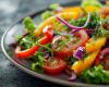 Salade laitue, tomates et poivrons