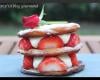 Mille-feuilles aux fraises et à la crème légère à la rose