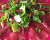 Salade de carpaccio mi-cuit