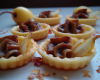 Mini tartelettes poire/Nutella et tuiles de Carambar